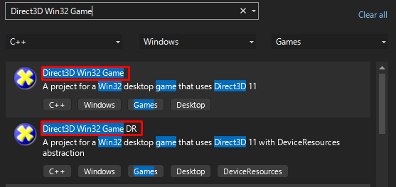 DirectX11テンプレートのDRありとDRなし